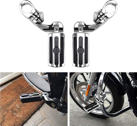 Hdbubalus Adjustable Highway Pegs Short Angled Mount Foot Pegs Fit For