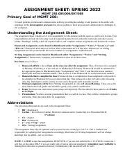 MGMT 250 Assignment Sheet Spring 2022 2 Docx ASSIGNMENT SHEET