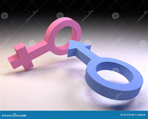 3d Male And Female Gender Symbols Stock Illustration Illustration Of