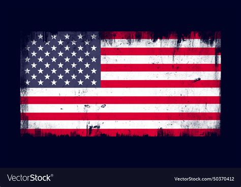 Usa American Grunge Flag Distressed Royalty Free Vector