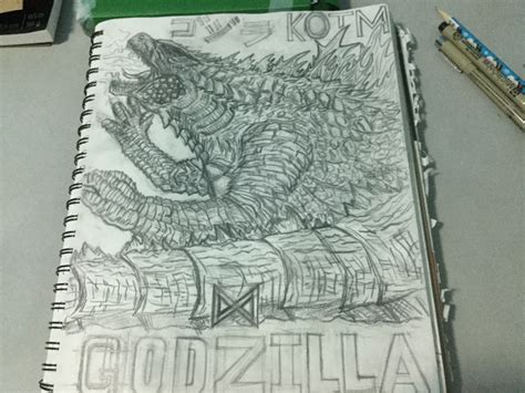 Godzilla pencil sketch | Fandom