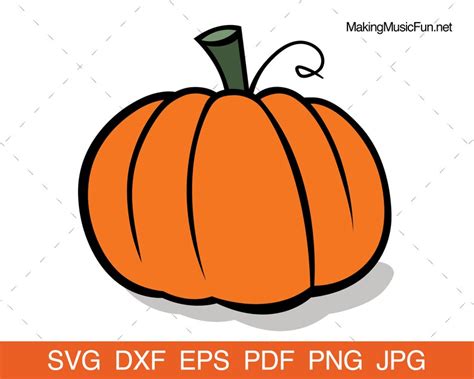 Pumpkin Svg Cricut And Silhouette Cut Files Cartoon Pumpkin Clip Art And