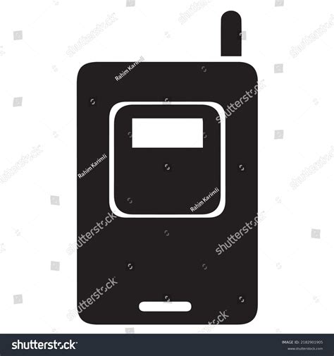 Phone Silhouette Black White Stock Vector (Royalty Free) 2182901905 ...