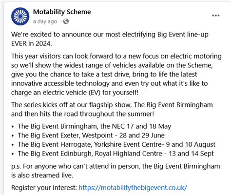 Motability Big Events 2024 Dateslocations Which Mobility Car Forum