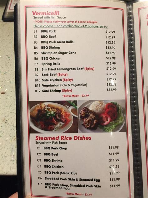 Menu At Pho Viet Taste Restaurant Ottawa