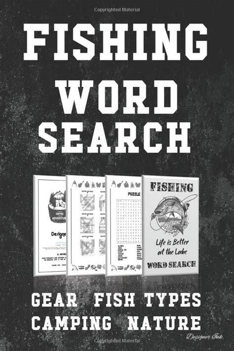 Fishing Word Search Gear Fish Types Camping Nature