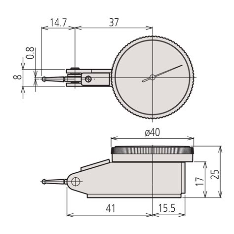 0 0 2mm Range 0 002mm Resolution Metric Dial Test Indicator