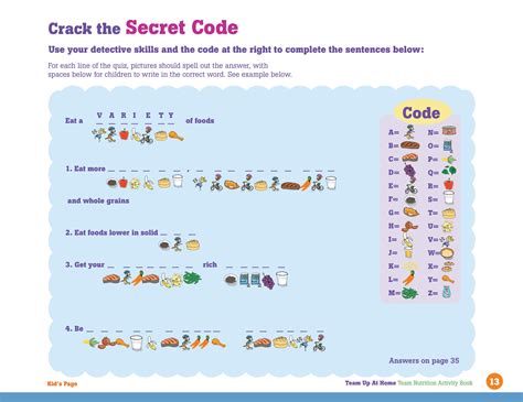 Crack the secret code puzzle | Free Printable Puzzle Games