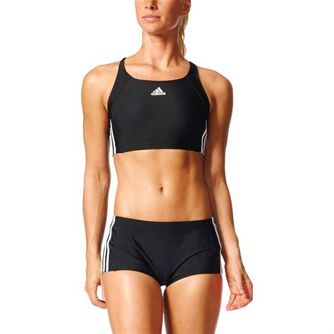 Adidas Essence Core Stripes Bikini Schwarz Swiminn