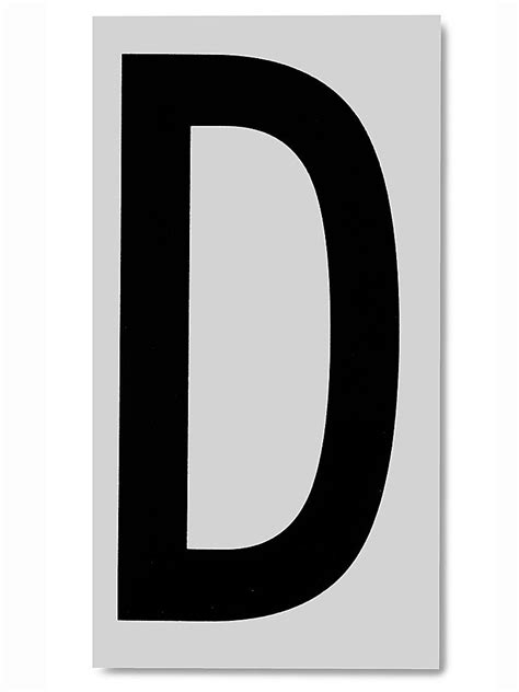 3 1/2" Vinyl Letter Labels - "D" S-5663-D - Uline