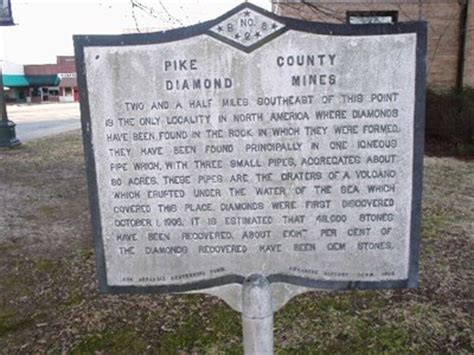 Pike County Diamond Mines - Arkansas Historical Markers on Waymarking.com