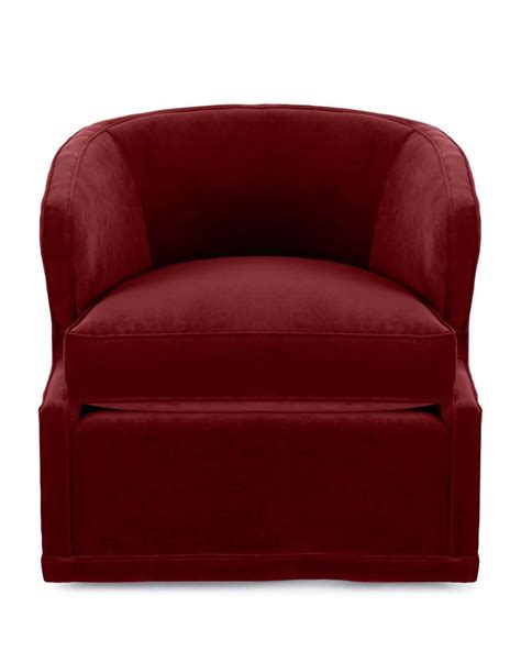 Dyna St Clair Red Velvet Swivel Chair Chair Swivel Chair Living