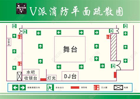 安全疏散ktv消防平面疏散图图片素材免费下载 觅知网