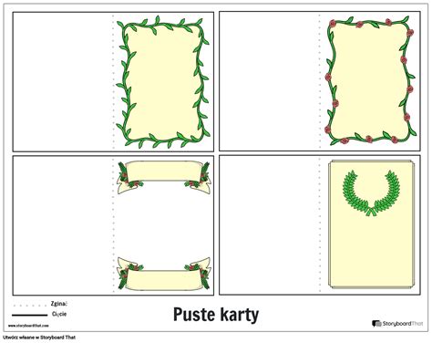 Nowy Utw Rz Szablon Karty Strony Storyboard Por Pl Examples