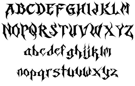 Black Letter Font Levelings