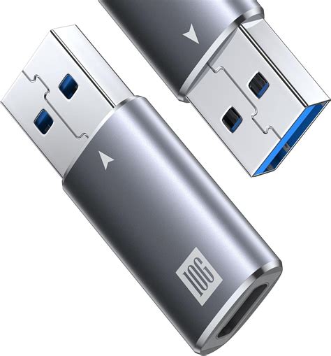 ANDTOBO 10Gbps Adattatore Da USB C Femmina A USB Maschio 2 Pack