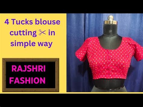 Tucks Blouse Cutting In Simple Way Youtube