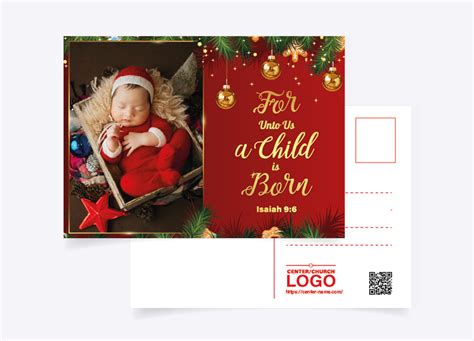 Isaiah 9:6 Christmas Postcard Customizable | Choose Life Express