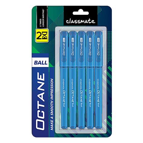 Buy Classmate Ball Pen Blue Octane Blister Pack 5 Pcs Online At Best