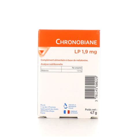 PiLeJe Chronobiane LP 1 9 mg Mélatonine