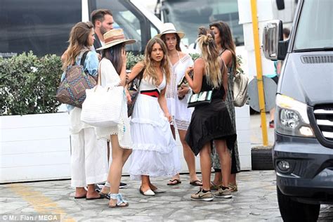 MIC S Louise Thompson Dons Bikini Top In Mykonos Daily Mail Online