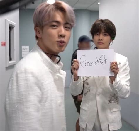 On Twitter Free Hug JIN V Free Hugs Bts Photo Seokjin