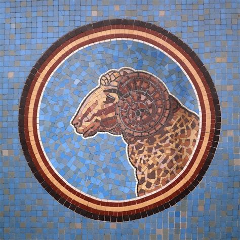 Mosaïque D une Ancienne Boucherie Du Xixème Siècle Représentant Un