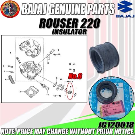 ROUSER 220 INSULATOR KMC GENUINE JC120018 Lazada PH