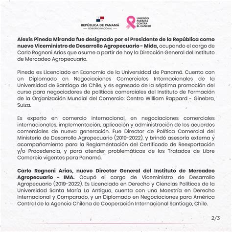 Presidencia De Panam On Twitter El Gobierno Nacional Anuncia La