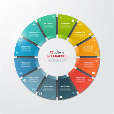 Infographic Schablone Des Kreisdiagramm Kreises Mit Wahlen Vektor