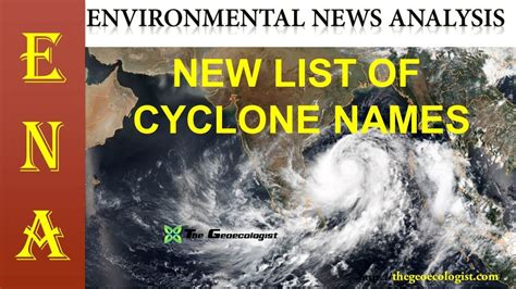 Environmental News Analysis (ENA)-15 | NEW LIST OF CYCLONE NAMES BY IMD ...