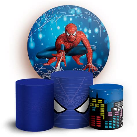 KIT Redondo e Trio Homem Aranha Sublimado 3D Sublitex painéis