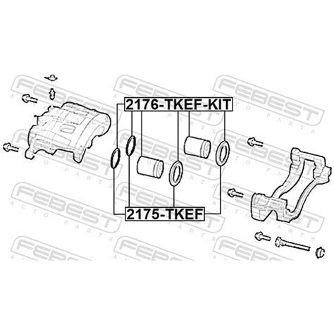 Febest Reparatursatz Bremssattel Vorderachse Passend F R Ford Ranger