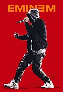 Eminem Poster Miles Marshall Mathers Photo Red Rap Hip Hop Wall Art