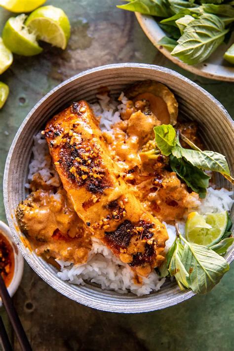 Coconut Curry Salmon with Garlic Butter. - Half Baked Harvest