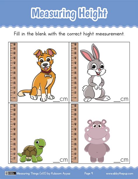 Measuring Height Worksheet Free Printable Puzzle Games