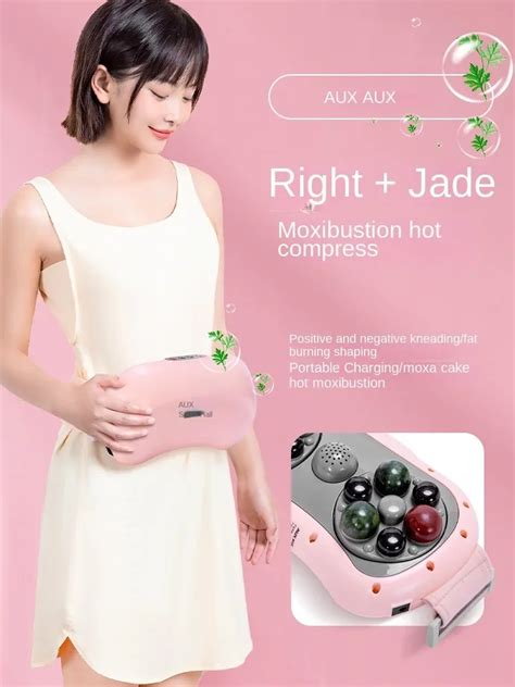 Aux Abdominal Massager Stone Needle Knead Abdomen Automatic Vibration