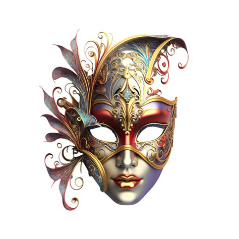 Barazil Festival Golden Carnival Mask 22633432 PNG