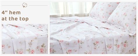 Amazon Qsh Cotton Sheets For King Size Bed Shabby Vintage