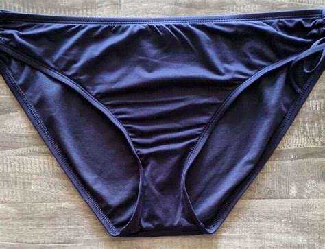 Kona Sol Medium Coverage Keyhole Hipster Bikini Bottom Navy XL With