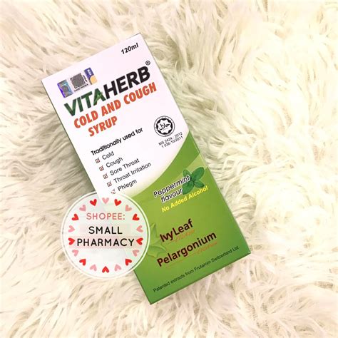 Vitaherb Cold And Cough Syrup Ml Ivy Leaf Shopee Malaysia