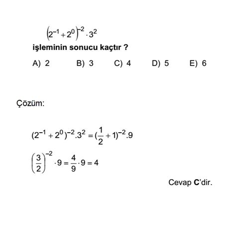 9 Sınıf Üslü Sayılar Sınavlarda Çıkmış Sorular Ve Çözümleri 13 →