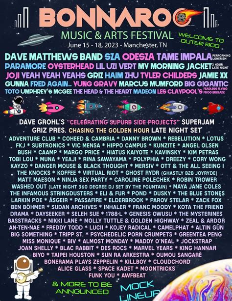 Bonnaroo 2023 Mock : r/bonnaroo