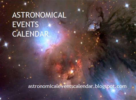 Astronomical Events Calendar: Obscure Astronomical-Related Terms