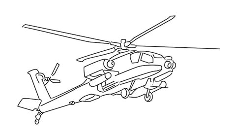 Premium Vector | Line art of helicopter