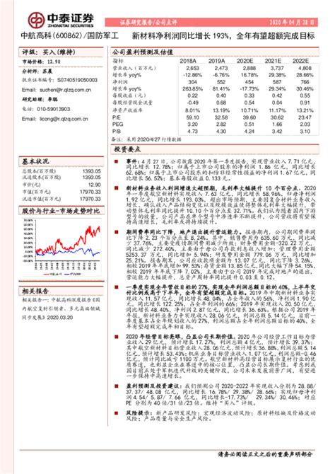 新材料净利润同比增长193，全年有望超额完成目标