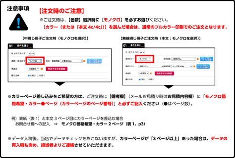 カラーページ差し込み 加工オプション 印刷通販 プリントモール