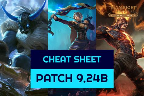 Tft Cheat Sheet Des Meilleures Compos Du Patch 924b Breakflip