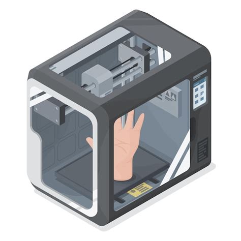 Premium Vector 3d Printing Printer The Future Of Medicine Isometric