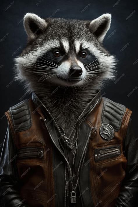 Premium AI Image | A rocket raccoon from guardians of the galaxy